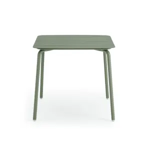 Wellmax Verano Outdoor Aluminium Square Dining Table Set with 4 Chairs, Green