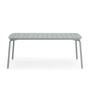 Wellmax Verano Outdoor Aluminium Rectangle Dining Table Set with 2 Armchairs + 4 Chairs, Grey