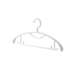 ZenLife Traceless Clothes Hanger, Wide Shoulder, 10 Pack, White