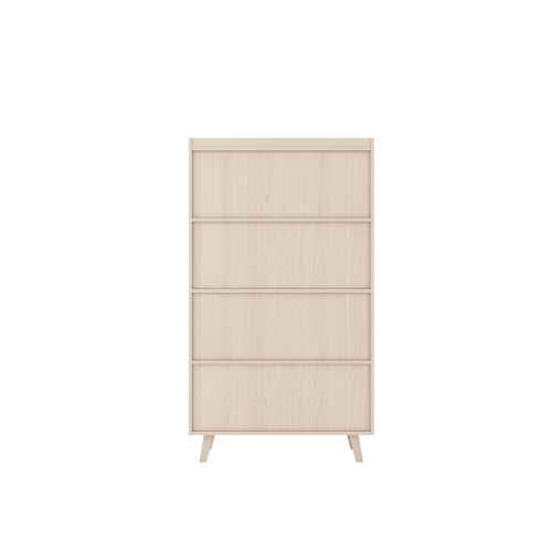 Alpaka Kaia Kids Bookcase, White & Oak Effect, 95x35x167cm