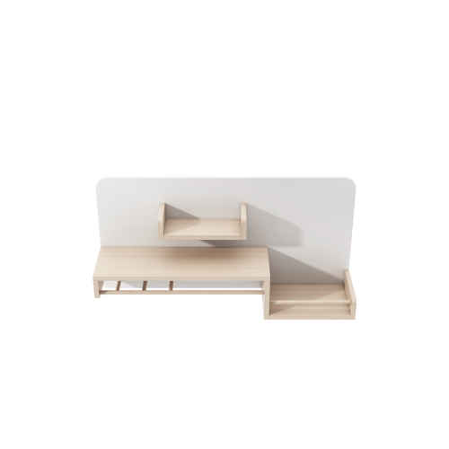 Alpaka Kaia Kids Hanging Shelf, White & Oak, 90x21.5x45cm