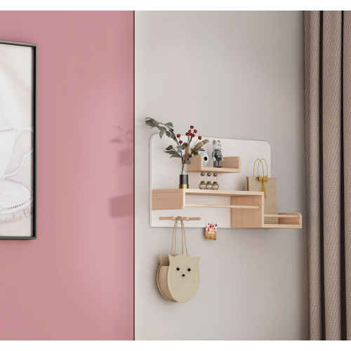 Alpaka Kaia Kids Hanging Shelf, White & Oak, 90x21.5x45cm