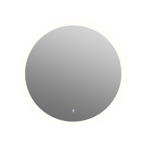 Aruvo Arled Round LED Acrylic Frame Bathroom Mirror with Demister 800mm