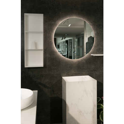 Aruvo Nfled Round Frameless Bathroom Mirror with LED 750mm