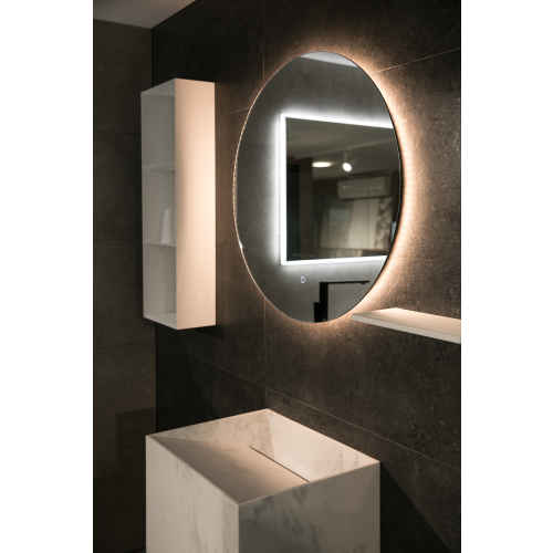 Aruvo Nfled Round Frameless Bathroom Mirror with LED 750mm