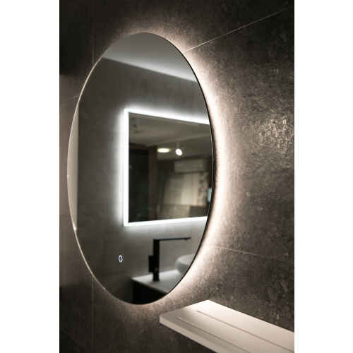 Aruvo Nfled Round Frameless Bathroom Mirror with LED 750mm