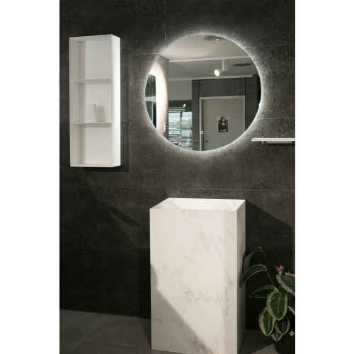 Aruvo Nfled Round Frameless Bathroom Mirror with LED 750mm