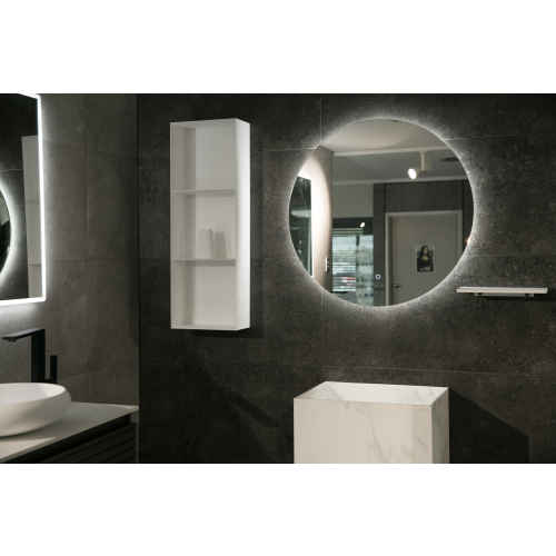 Aruvo Nfled Round Frameless Bathroom Mirror with LED 750mm