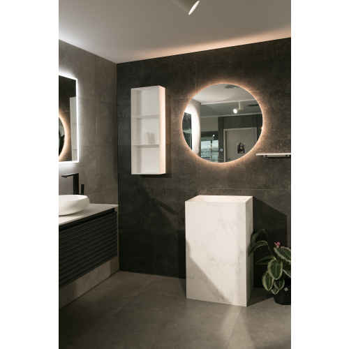 Aruvo Nfled Round Frameless Bathroom Mirror with LED 750mm