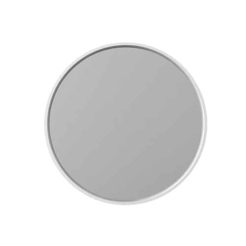 Aruvo Cstone Round Composite Stone Bathroom Mirror White 850mm