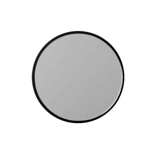 Aruvo Cstone Round Composite Stone Bathroom Mirror Black 700mm