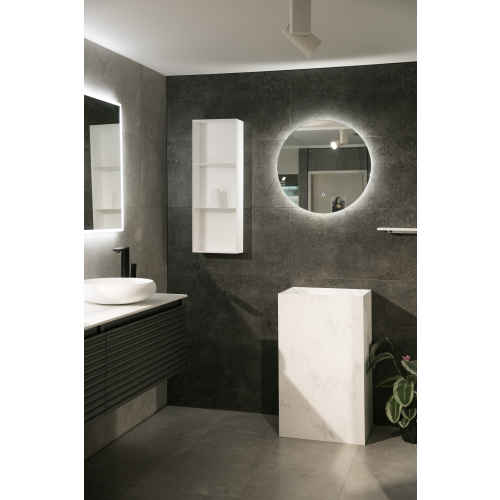 Aruvo Nfled Round Frameless Bathroom Mirror with LED 650mm