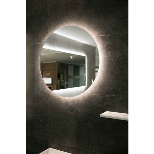 Aruvo Round Frameless Bathroom Mirror with LED 650mm