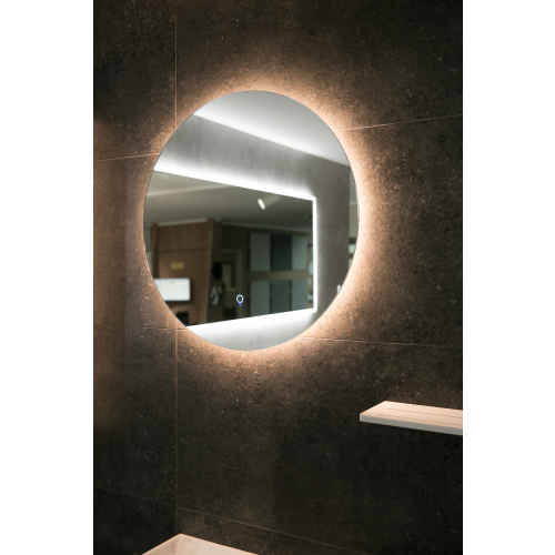 Aruvo Round Frameless Bathroom Mirror with LED 650mm