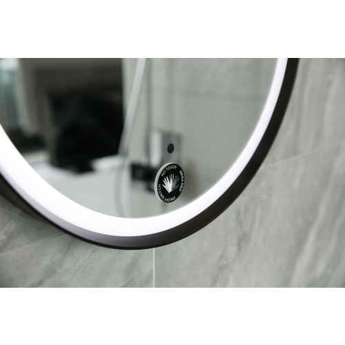 Aruvo Frled Oval Metal Framed LED Mirror, 900mm