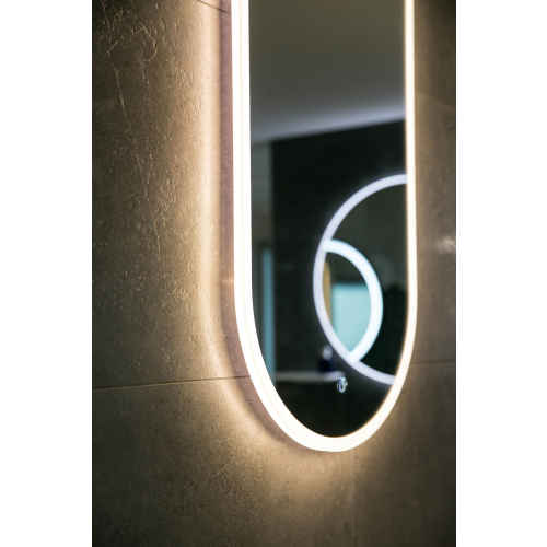 Aruvo Arled Oval Acrylic Framed LED Mirror, 900mm