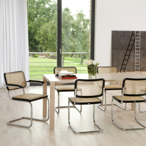 BohoBoho Gronadal Cantilever Chair, Black, Set of 2