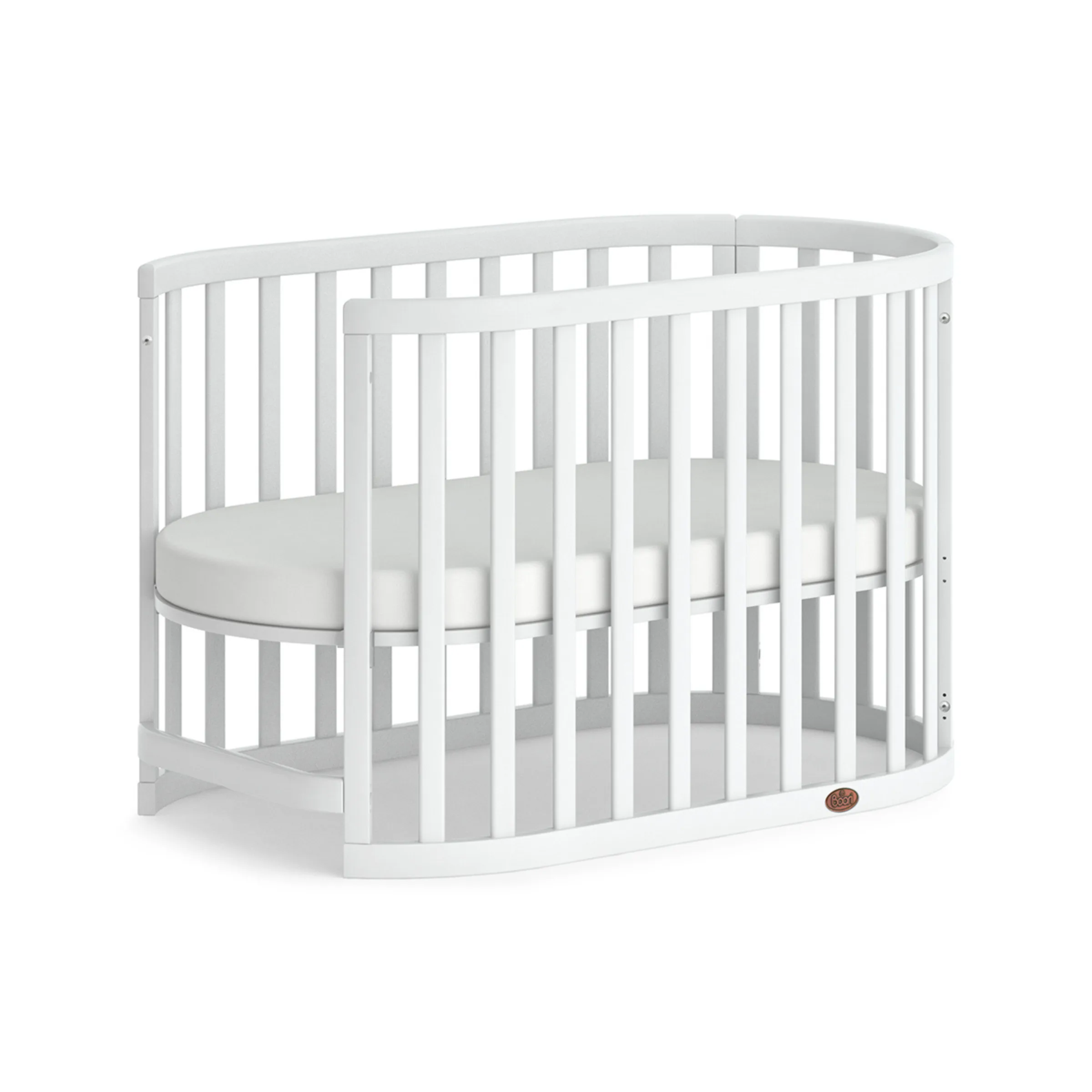 Boori Eden Kids Oval Cot V22 - Beech Wood, Barley White