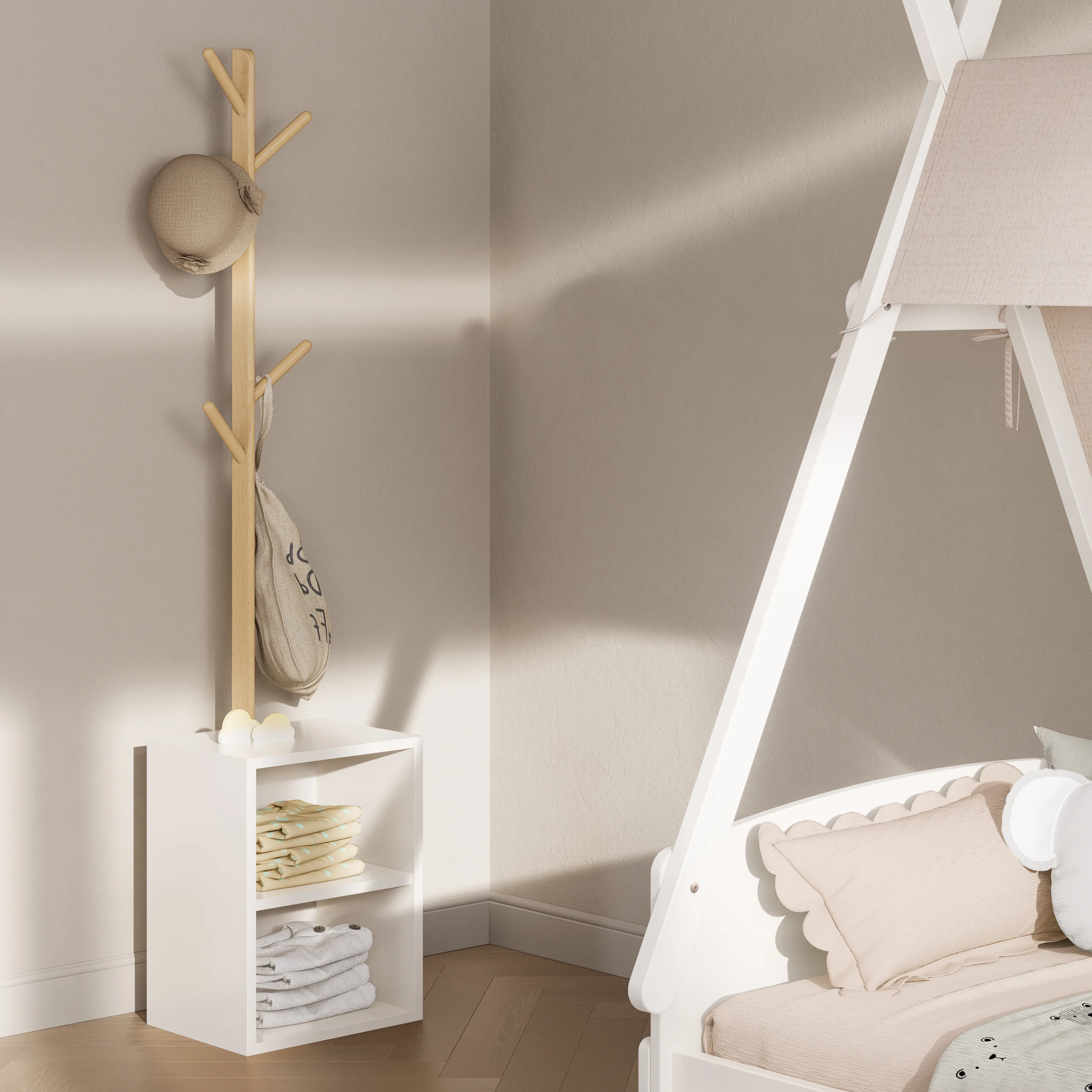 Boori Modular Kids Clothing Rack, Soft White