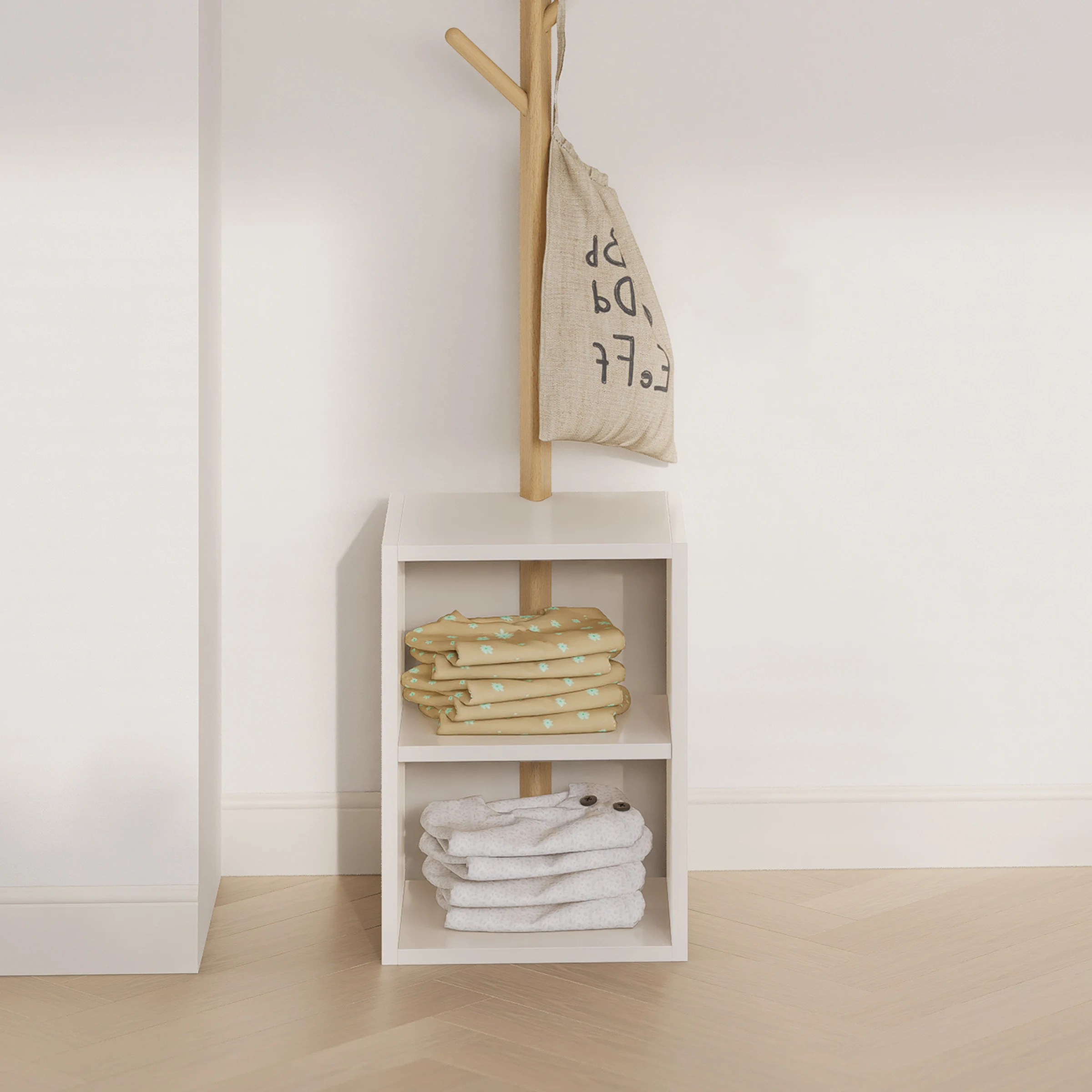 Boori Modular Kids Clothing Rack, Soft White