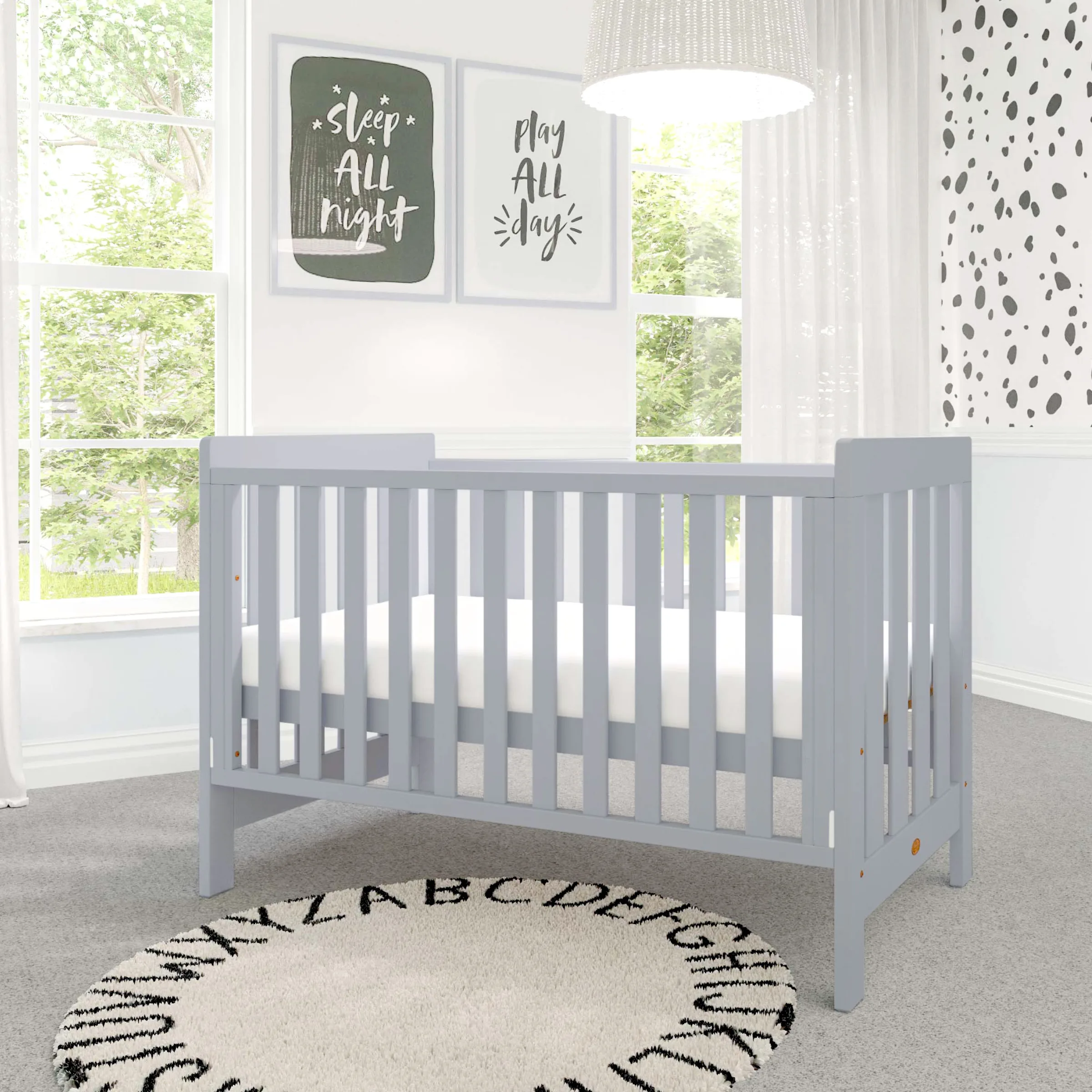 Boori Daintree Kids Baby Cot, Pebble