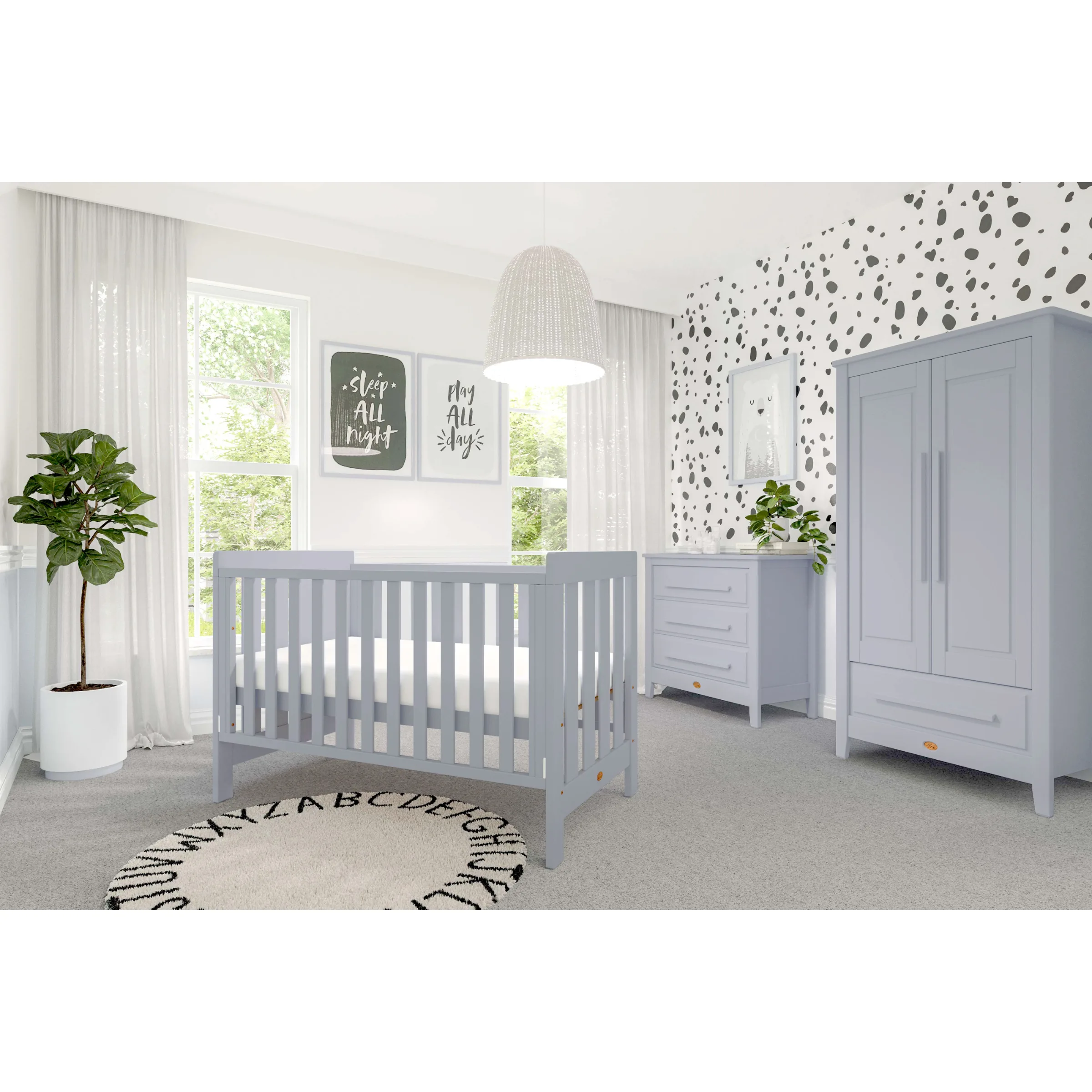 Boori Daintree Kids Baby Cot, Pebble