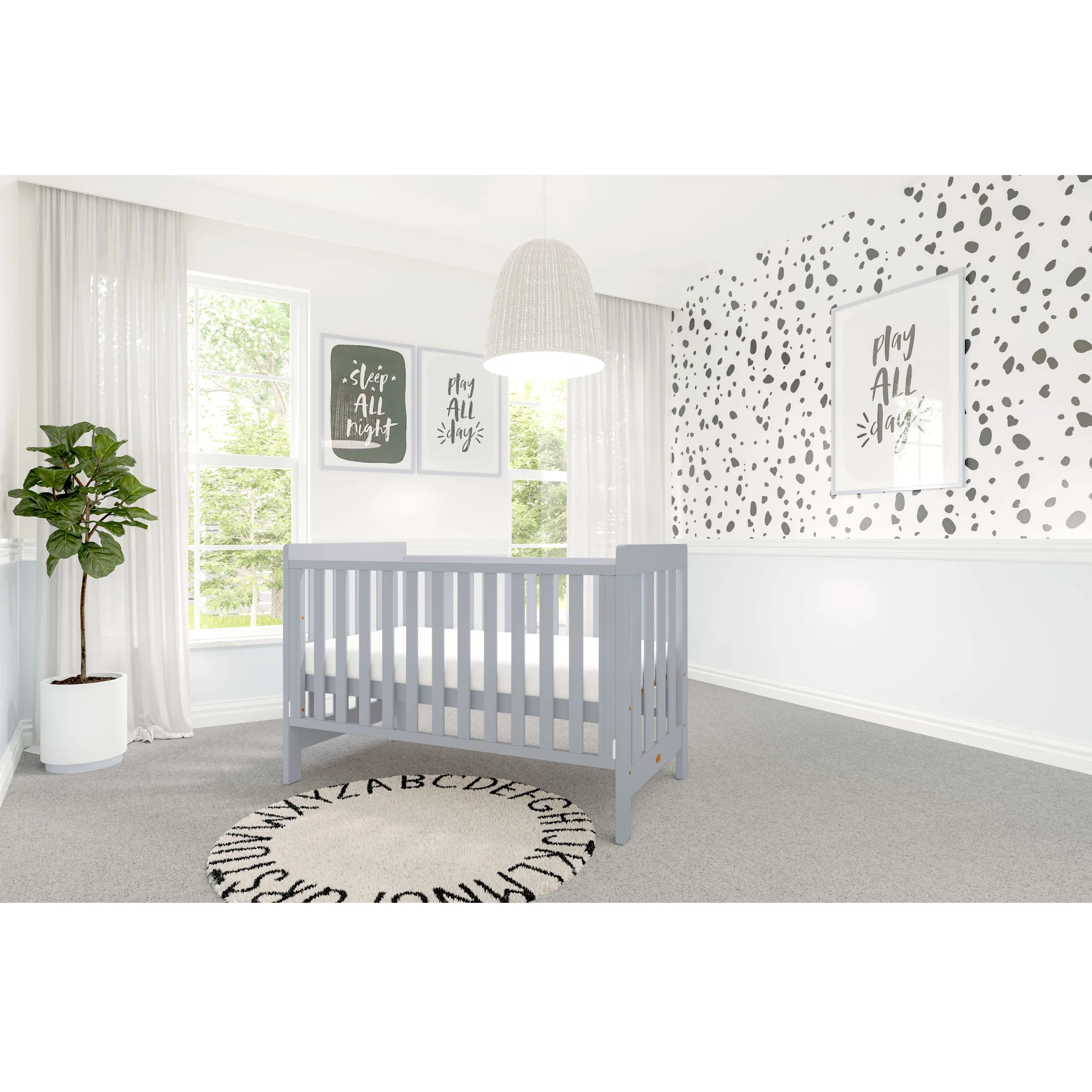 Boori Daintree Kids Baby Cot, Pebble