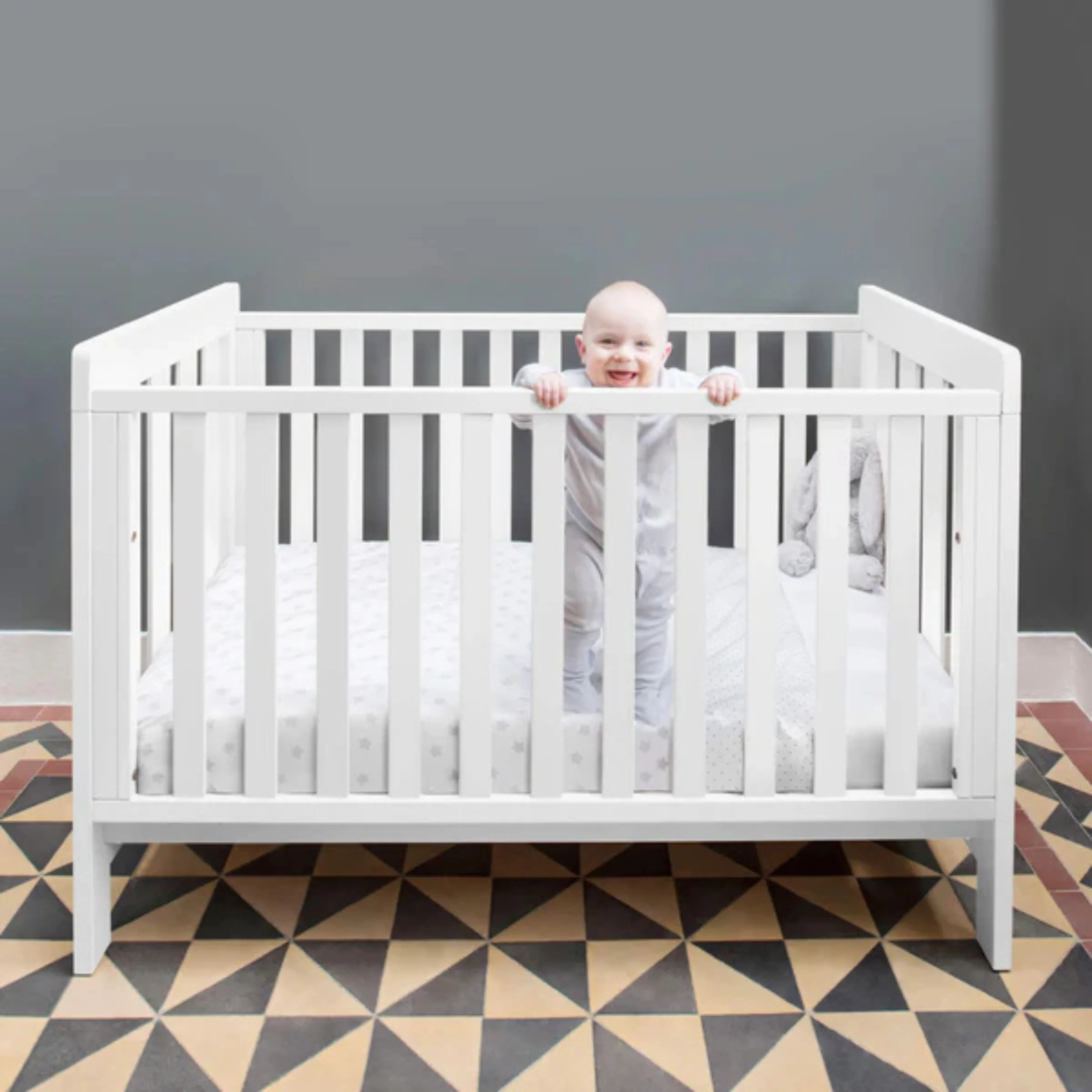 Boori Daintree Kids Baby Cot, Barley White