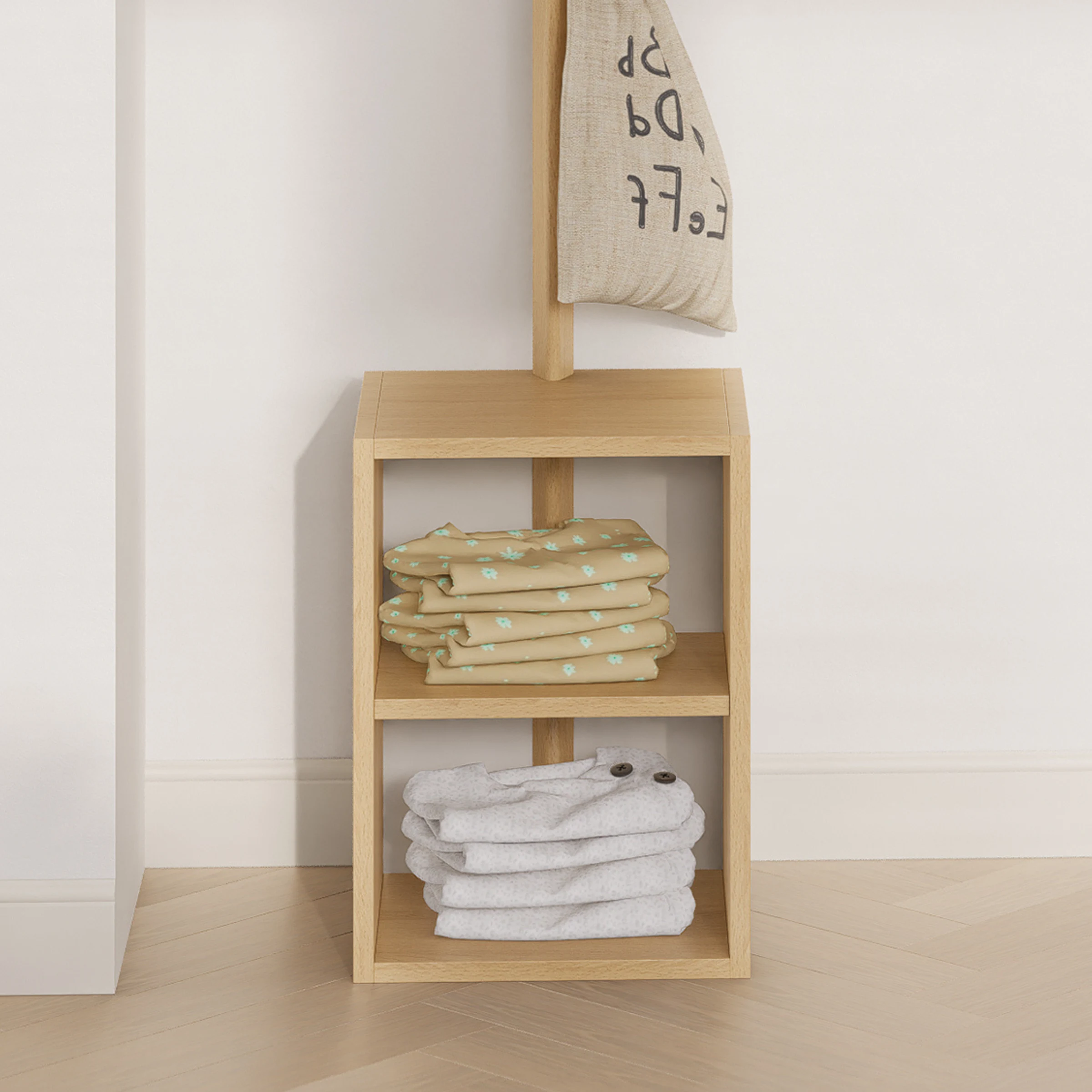 Boori Modular Kids Clothing Rack, Beech
