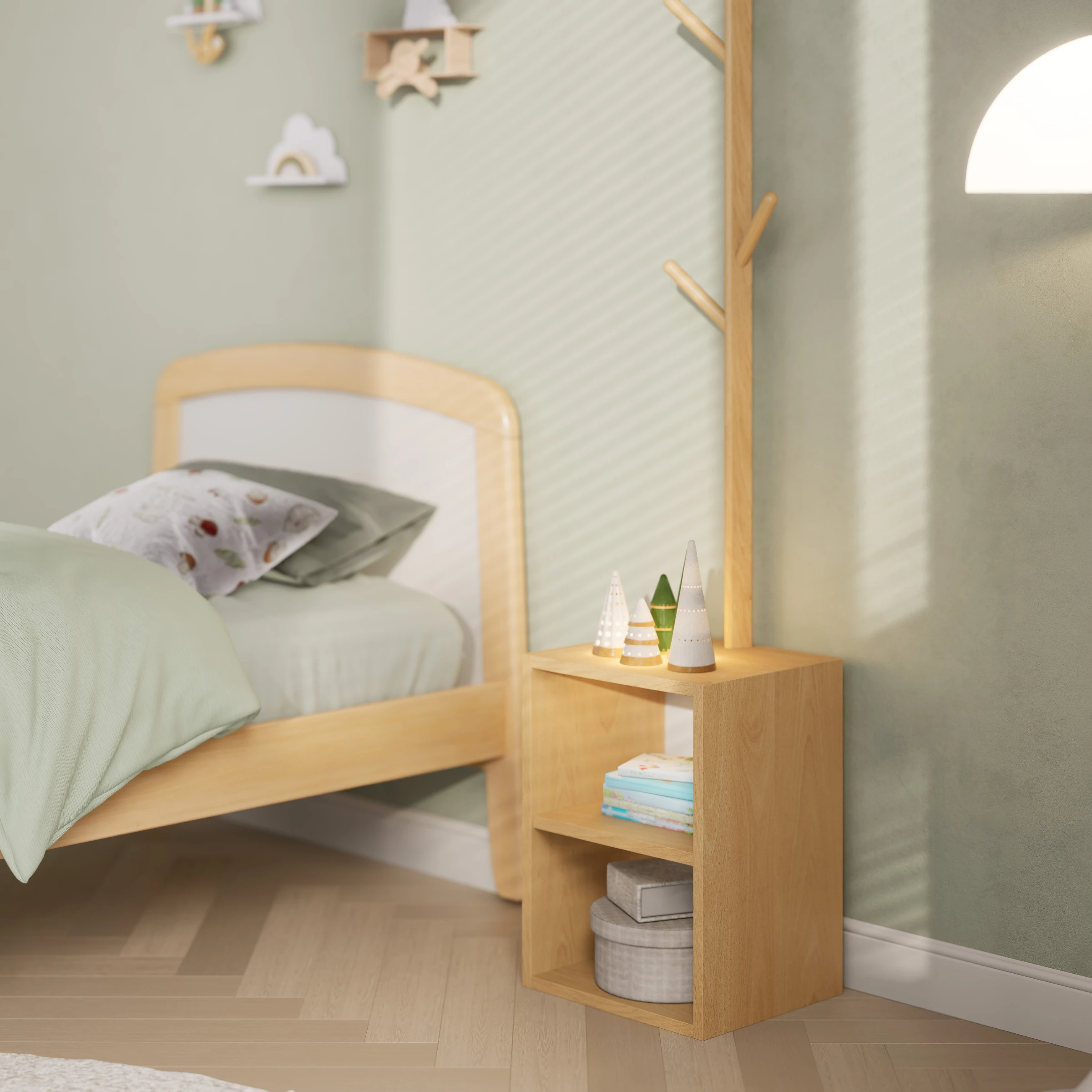 Boori Modular Kids Clothing Rack, Beech