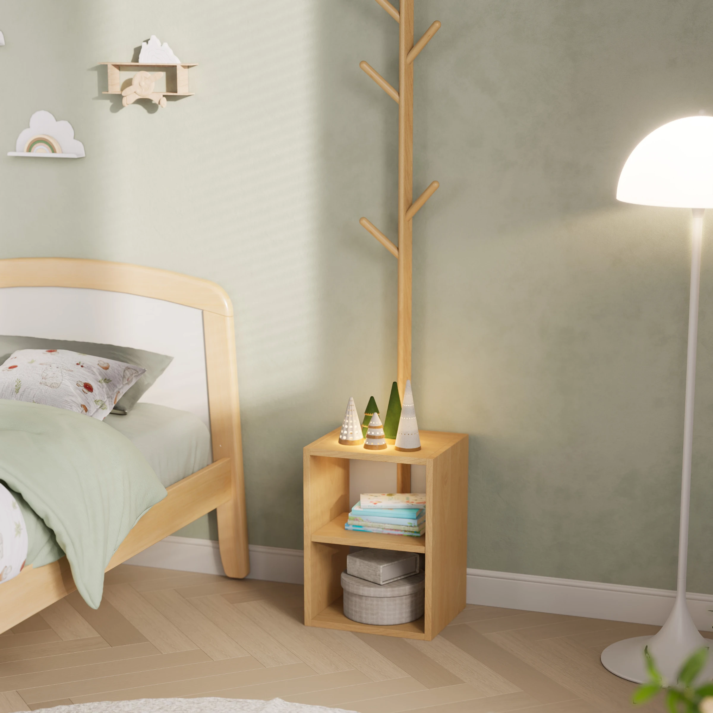 Boori Modular Kids Clothing Rack, Beech