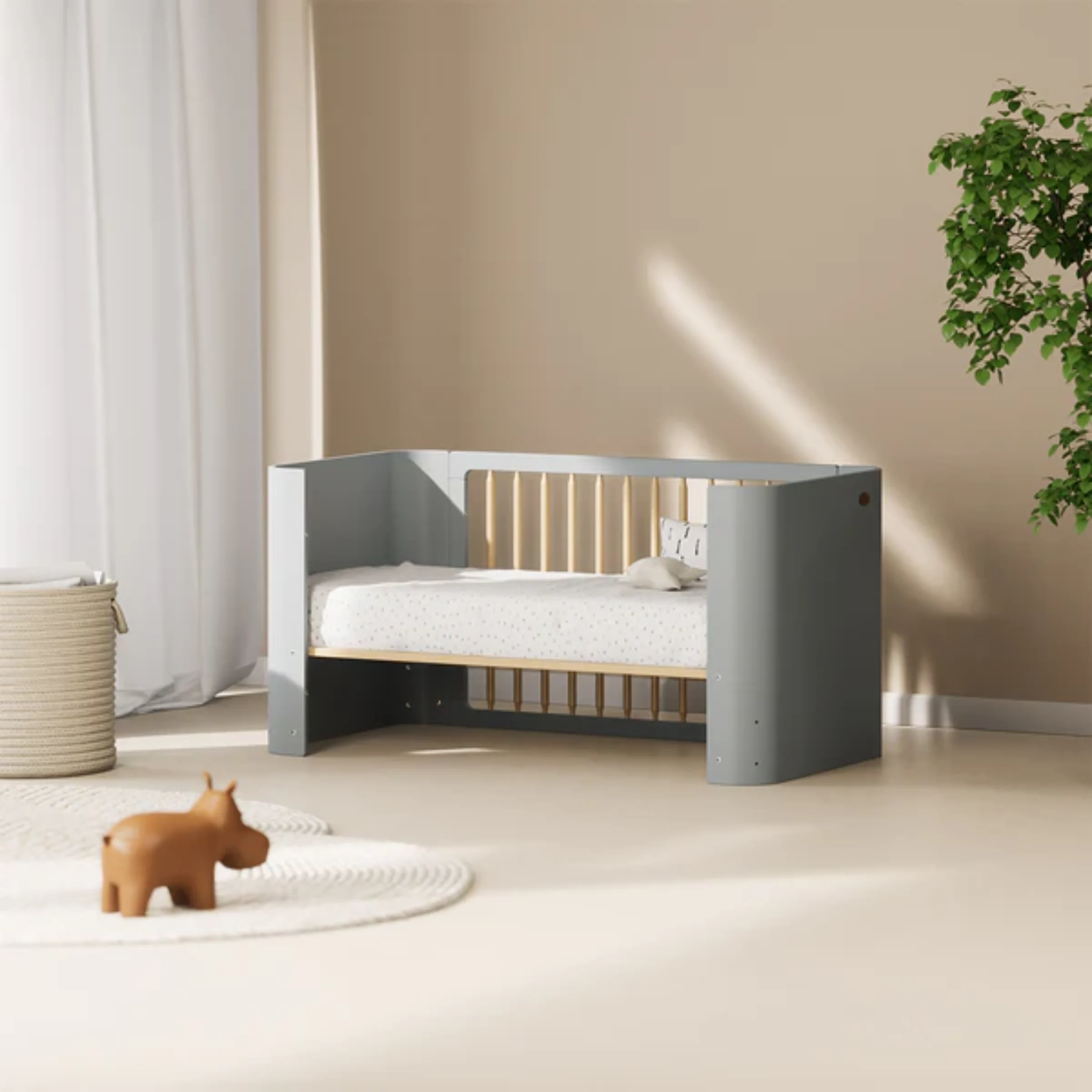 Boori Nova Kids Baby Cot, Blueberry and Beech