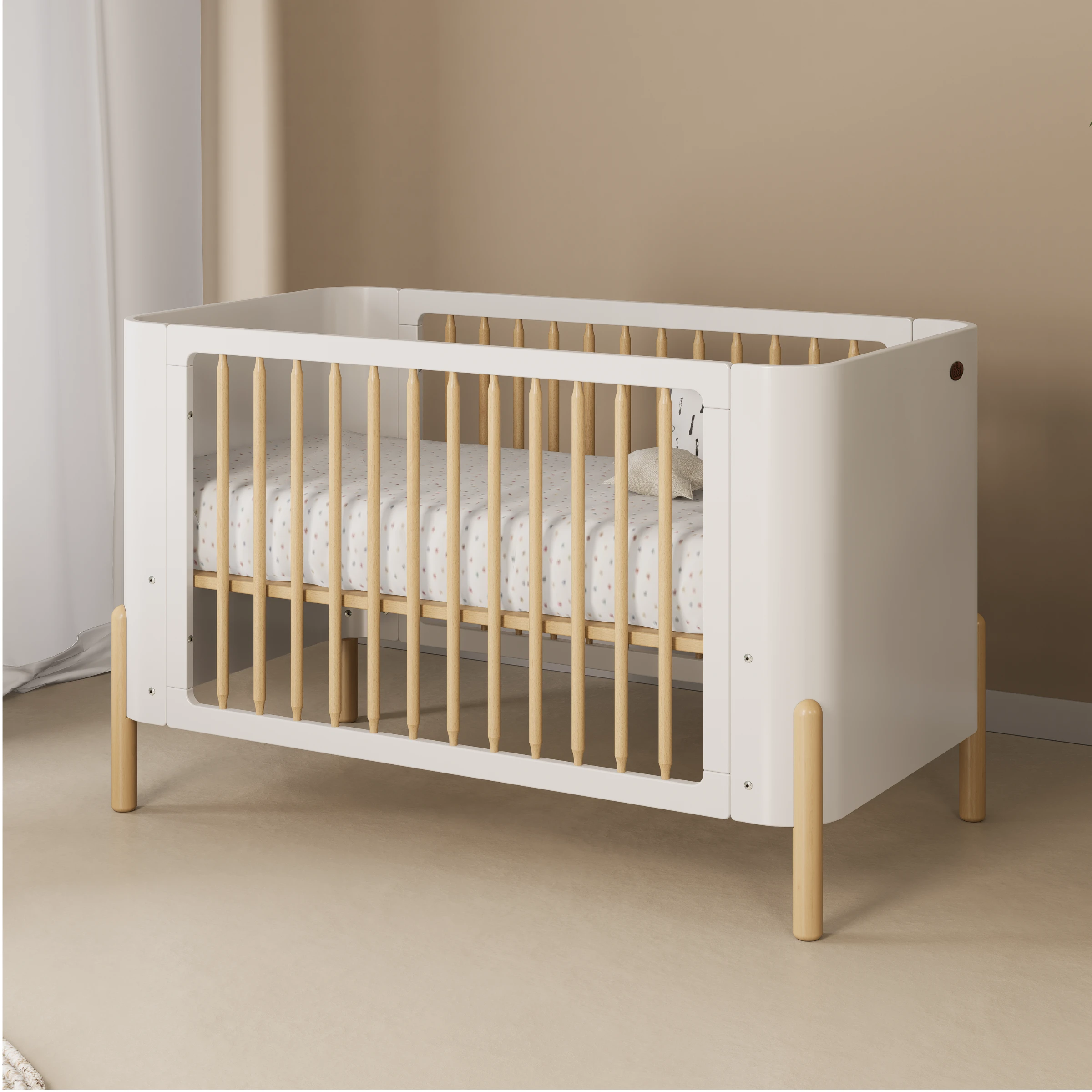 Boori Nova Kids Baby Cot, Barley and Beech