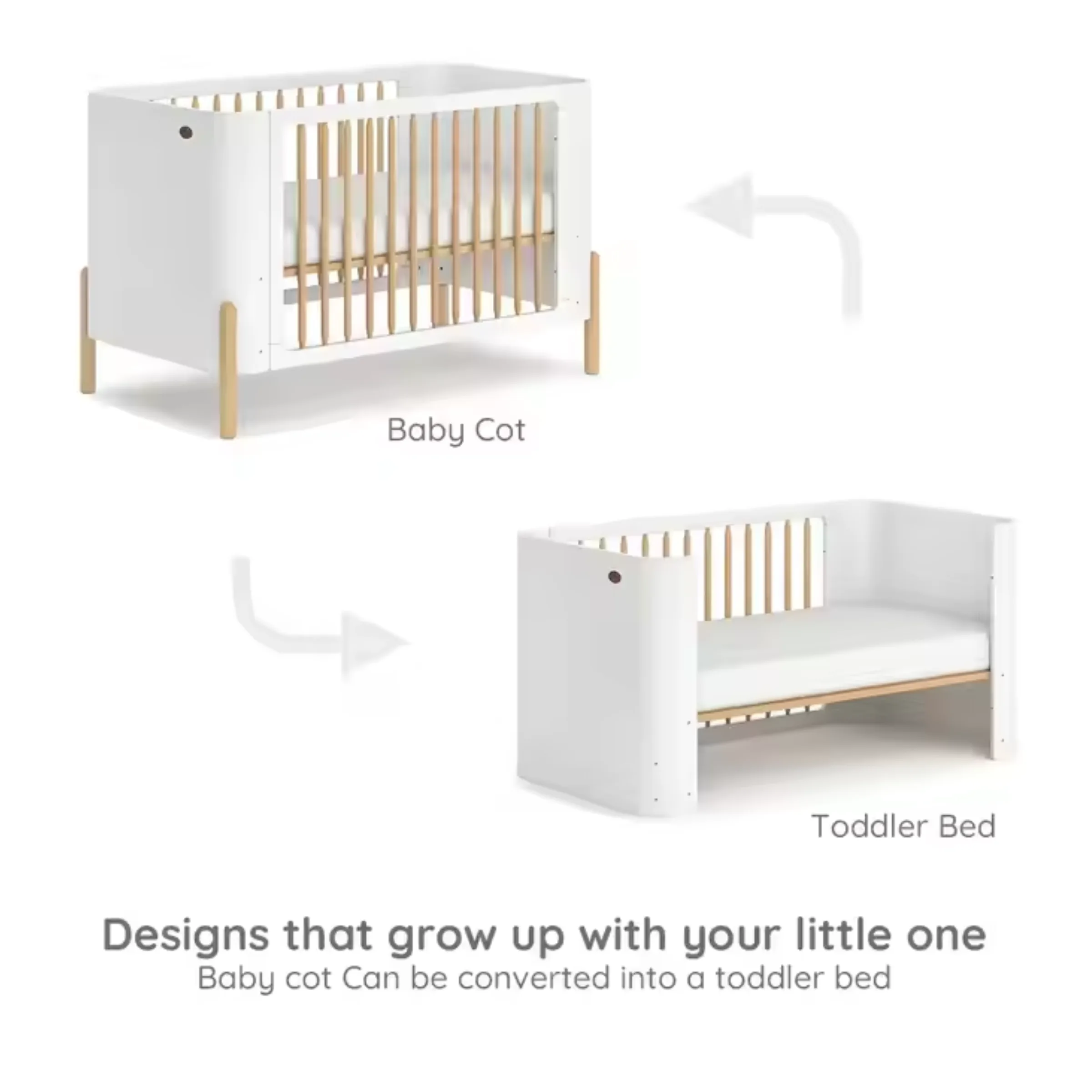 Boori Nova Kids Baby Cot, Barley and Beech