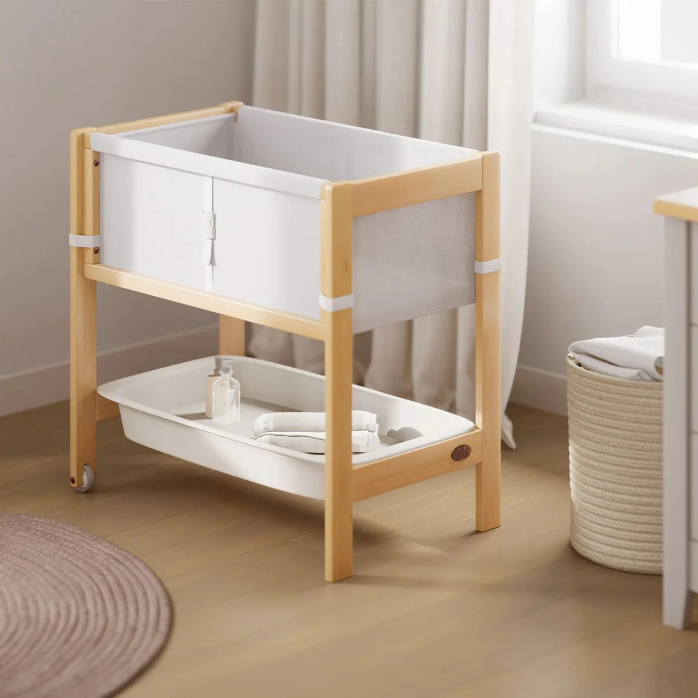 Boori Tidy Kids Bassinet/Change Table - 2 in 1, Almond