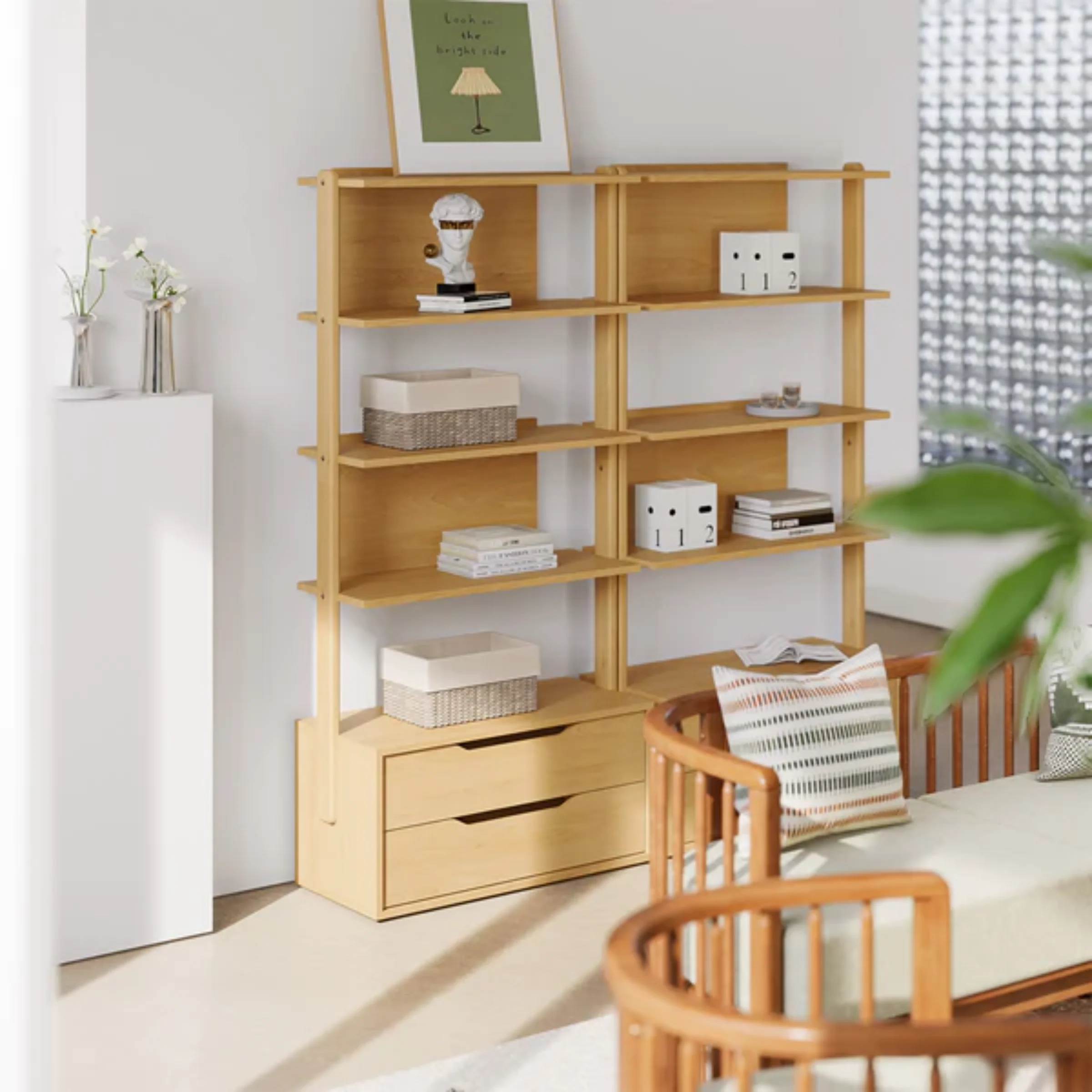 Boori Modular Kids 2 Drawer Bookshelf, Beech