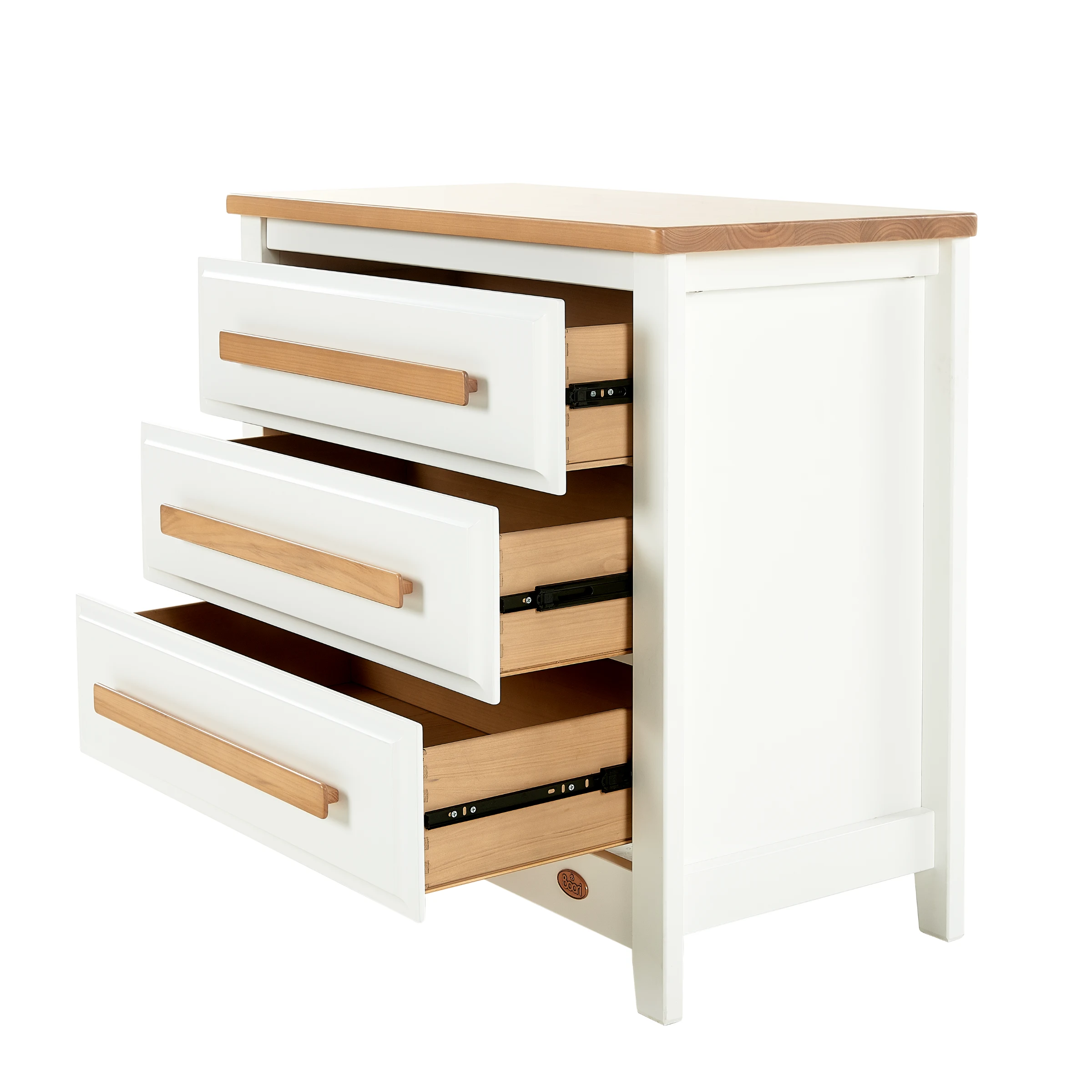 Boori Linear Kids 3 Drawer Chest Smart Assembly, Barley and Almond