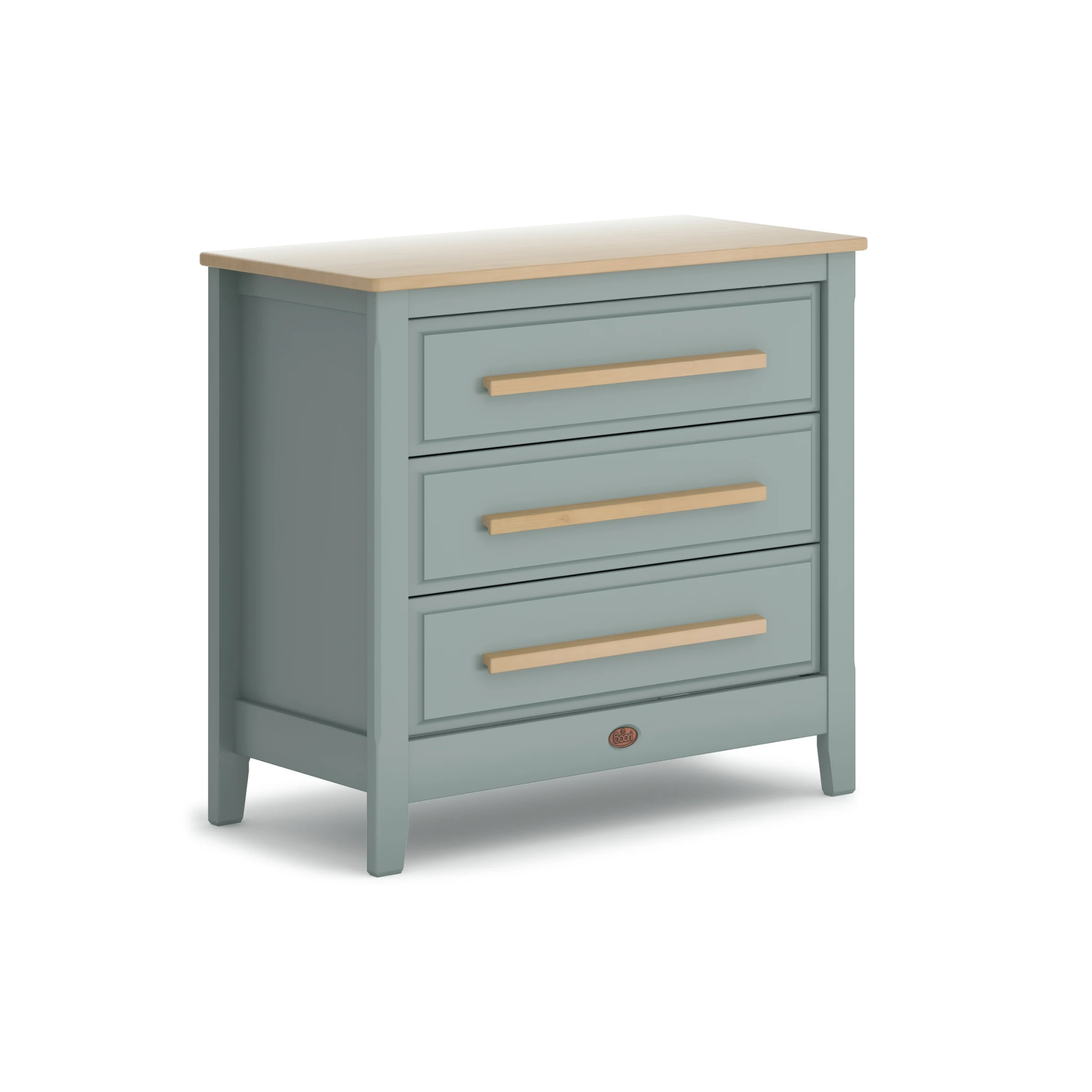 Boori Linear Kids 3 Drawer Chest Smart Assembly, Blueberry and Almond