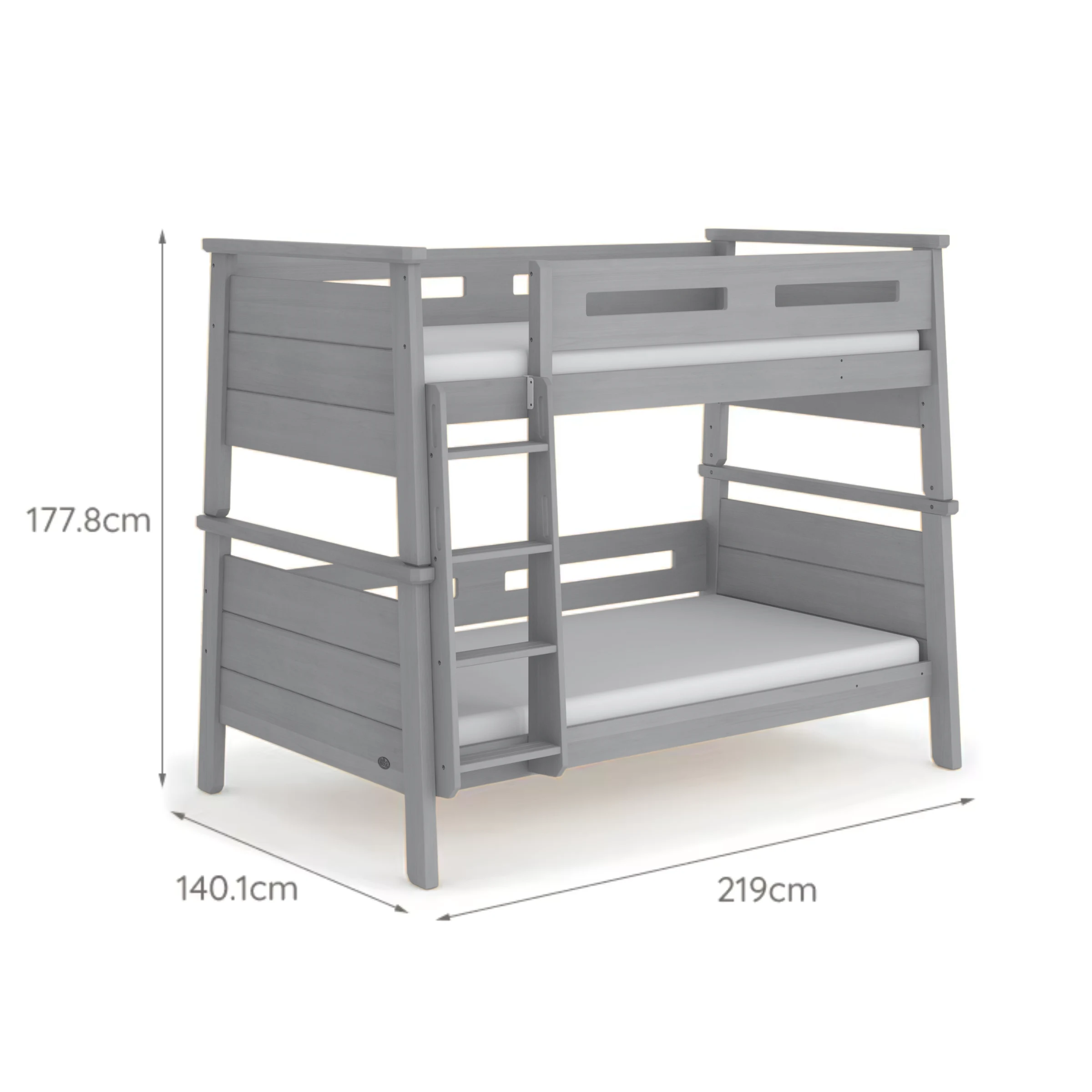 Boori Horizon Kids King Single Bunk Bed, Brushed Grey
