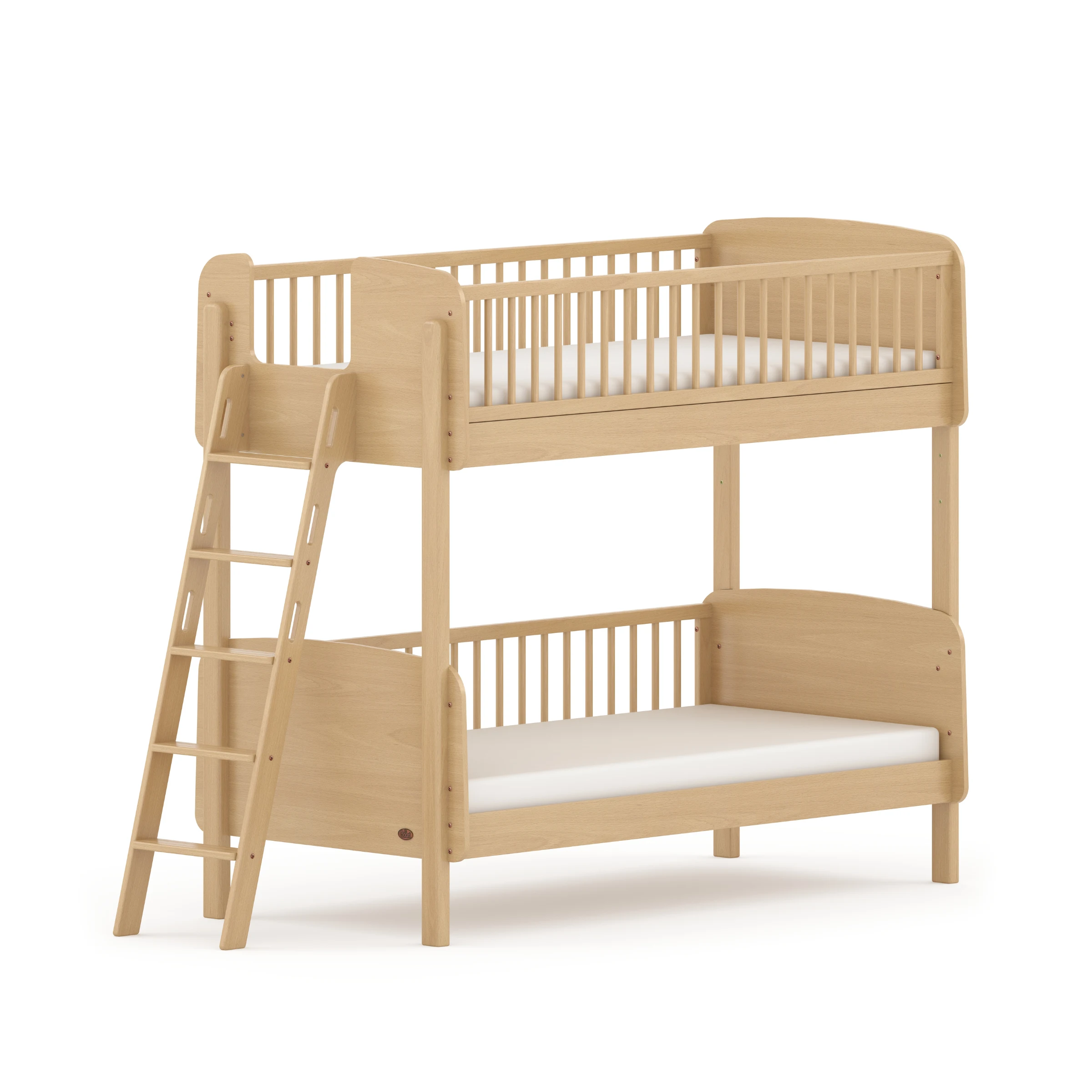Boori Matilda Kids Single Bunk Bed + Ladder, Beech