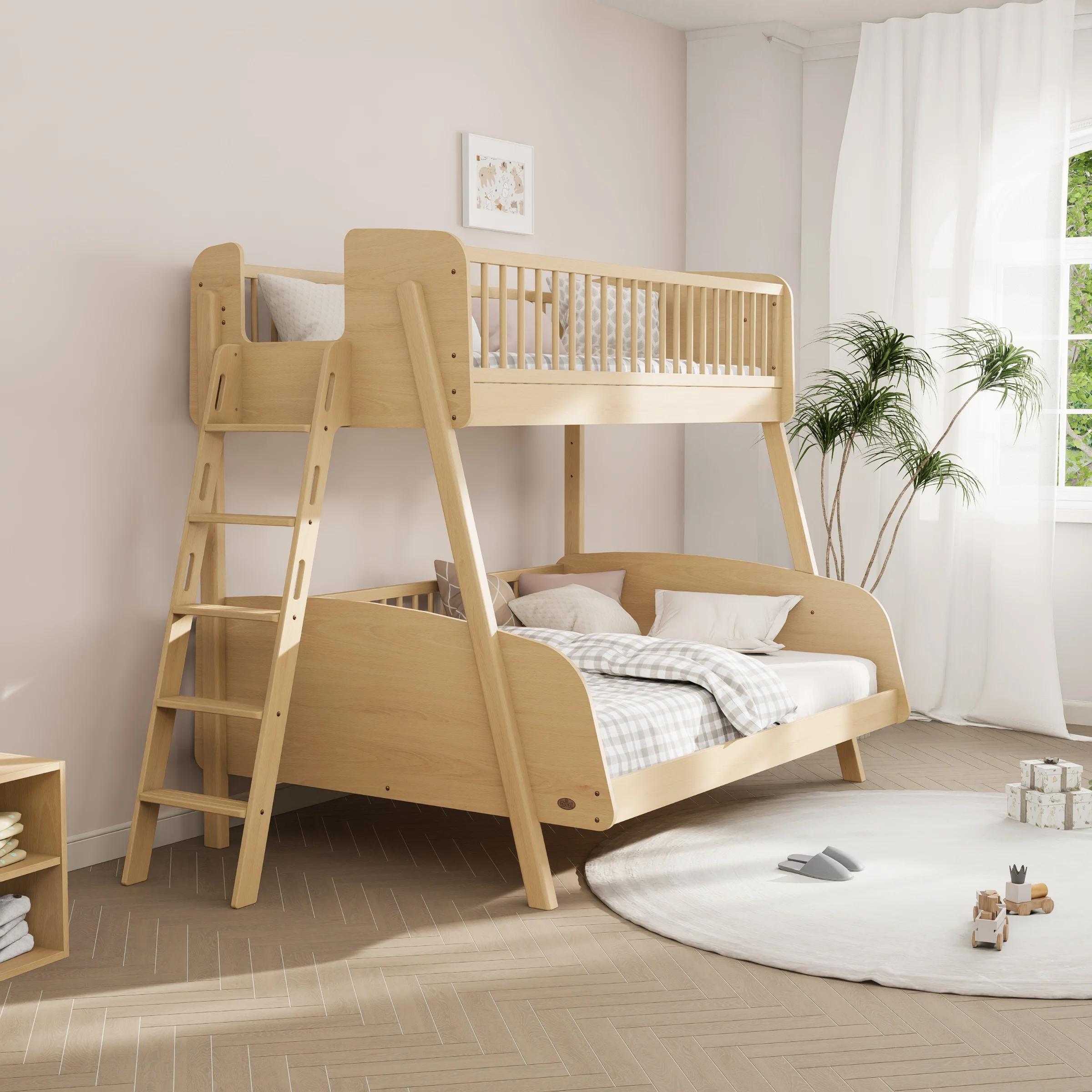 Boori Matilda Kids Maxi Bunk Bed + Ladder, Beech