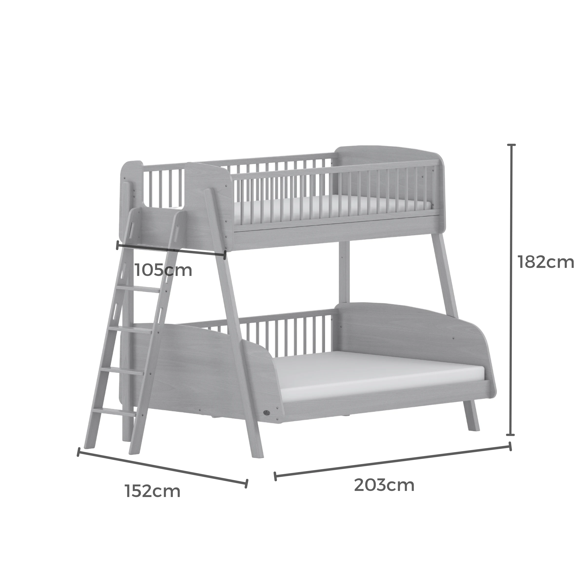 Boori Matilda Kids Maxi Bunk Bed + Ladder, Beech