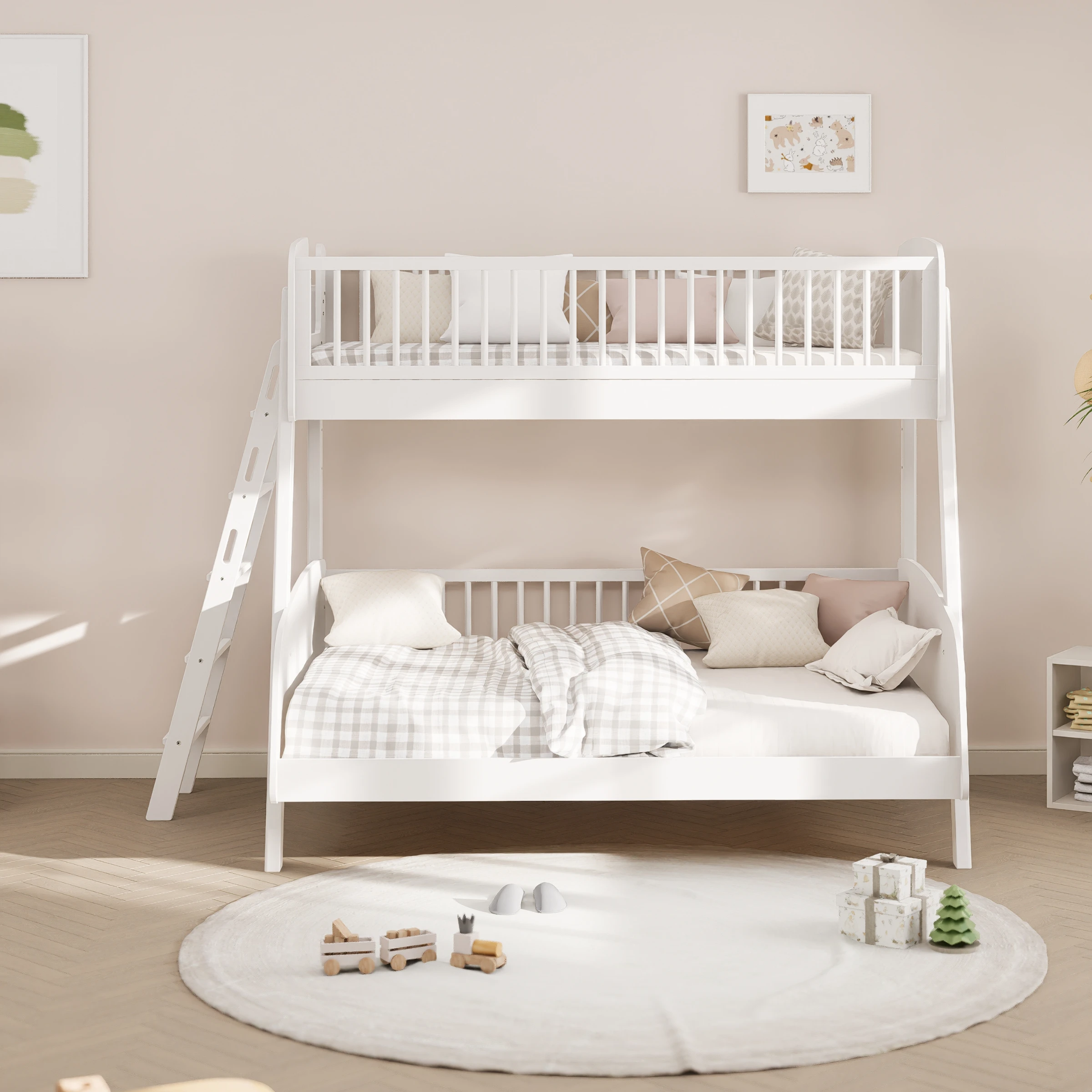 Boori Matilda Kids Maxi Bunk Bed + Ladder, Barley White