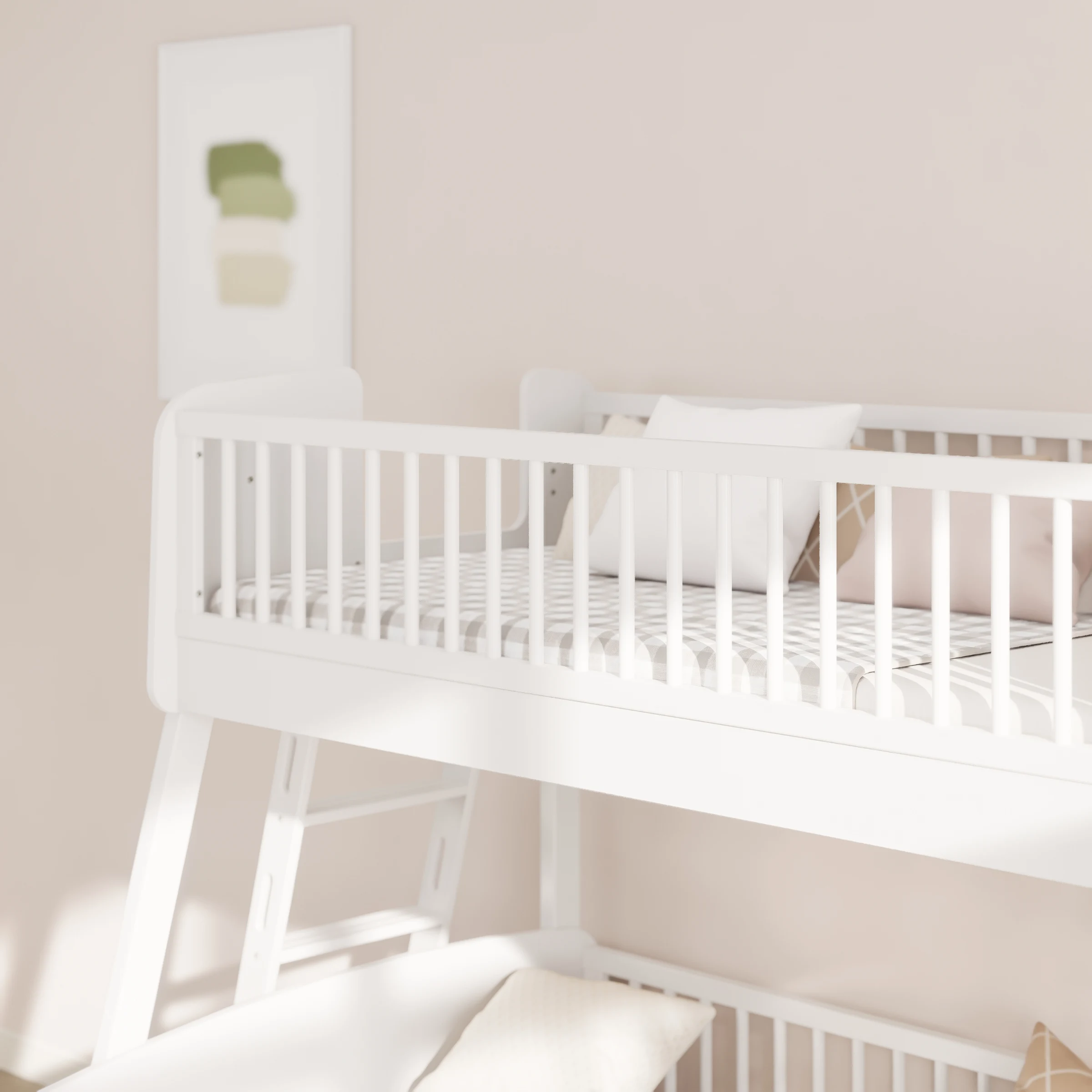 Boori Matilda Kids Maxi Bunk Bed + Ladder, Barley White