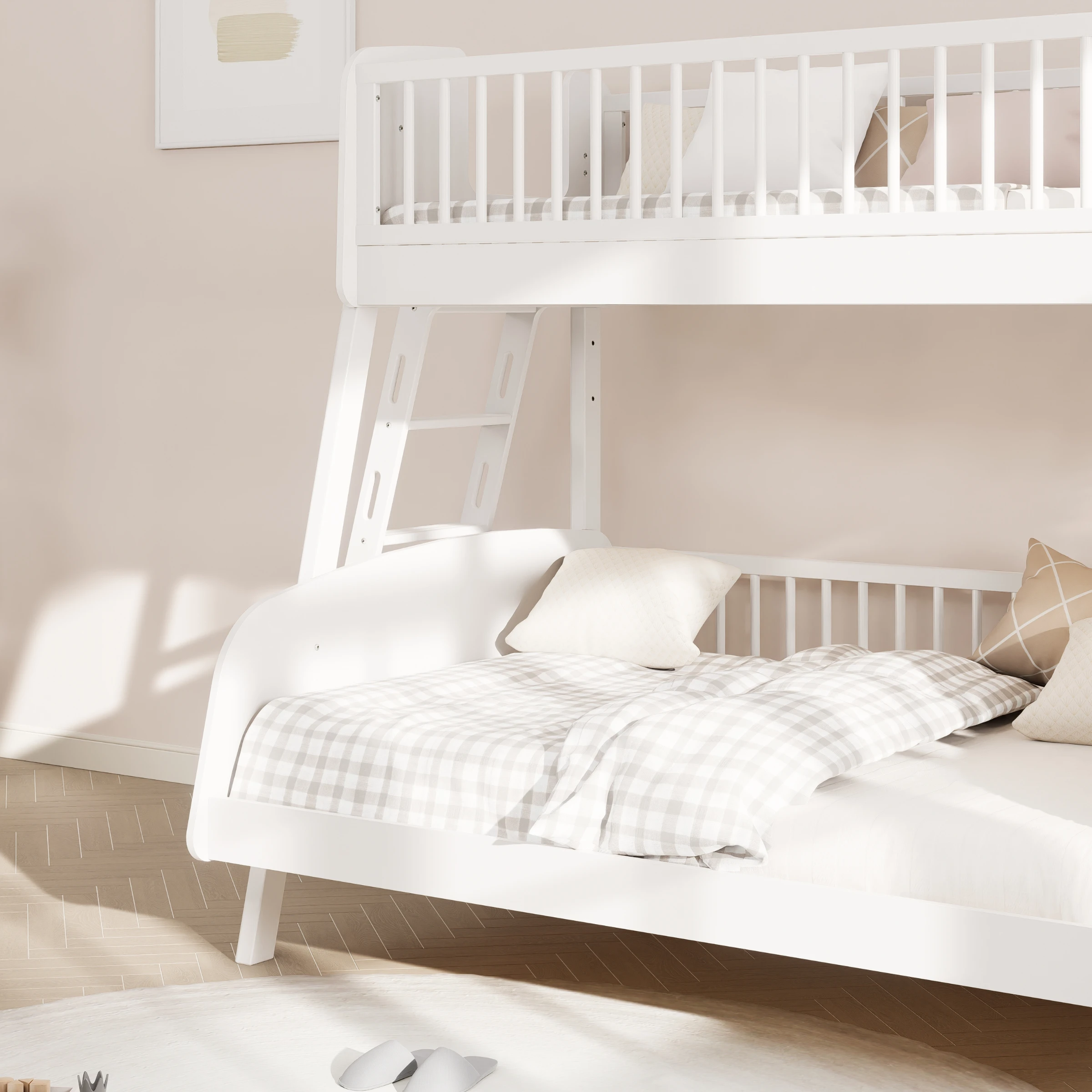 Boori Matilda Kids Maxi Bunk Bed + Ladder, Barley White