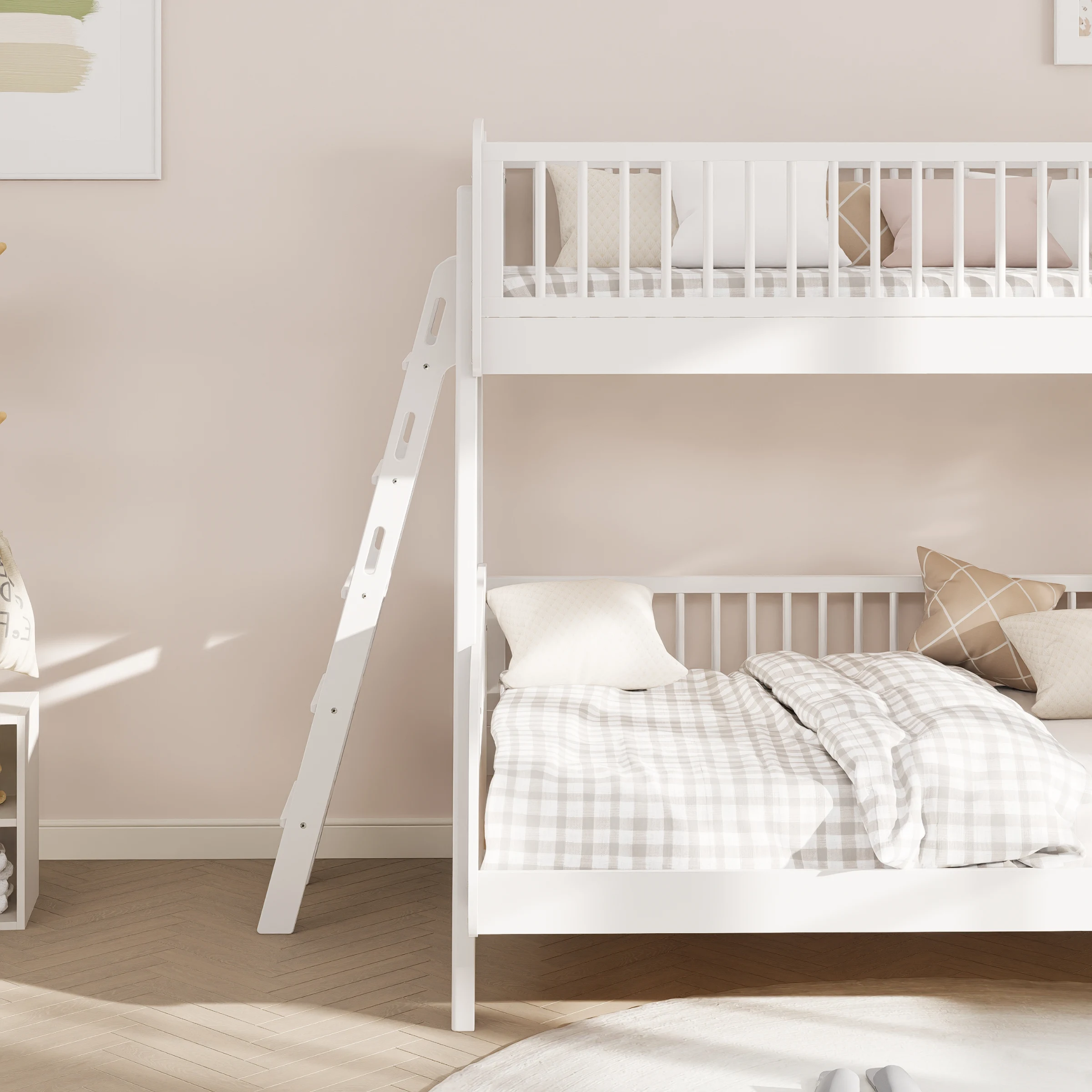 Boori Matilda Kids Maxi Bunk Bed + Ladder, Barley White
