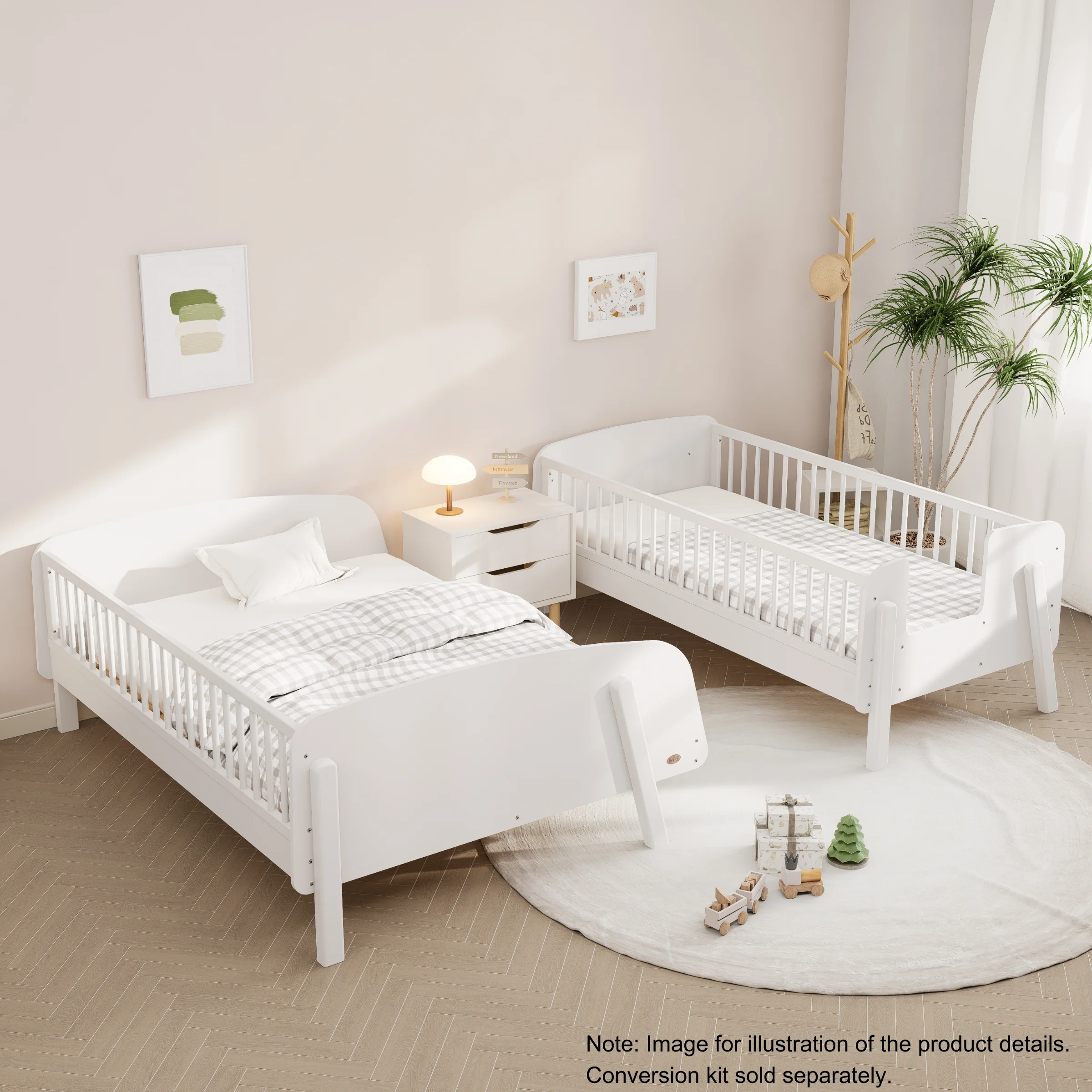 Boori Matilda Kids Maxi Bunk Bed + Ladder, Barley White