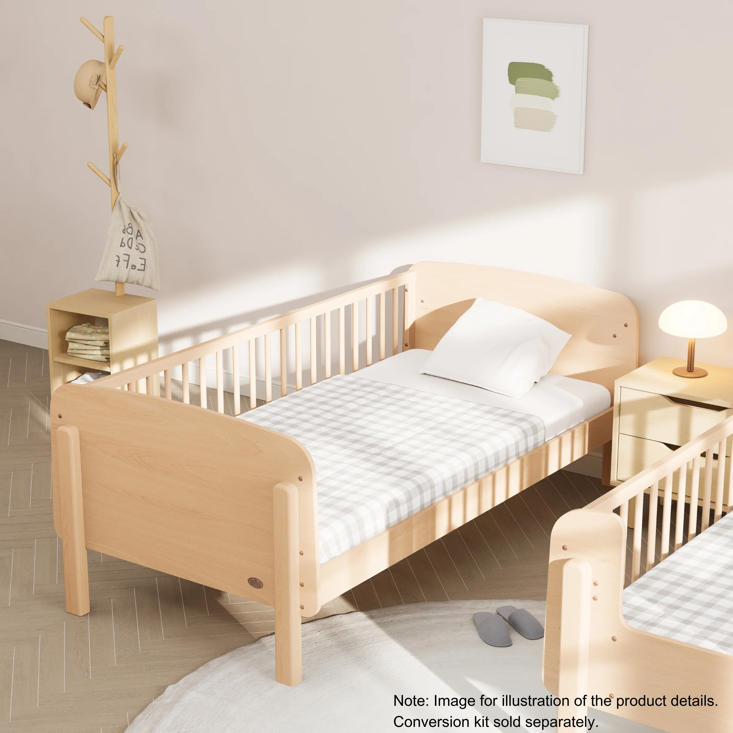 Boori Matilda Kids Single Bunk Bed + Storage Staircase, Beech