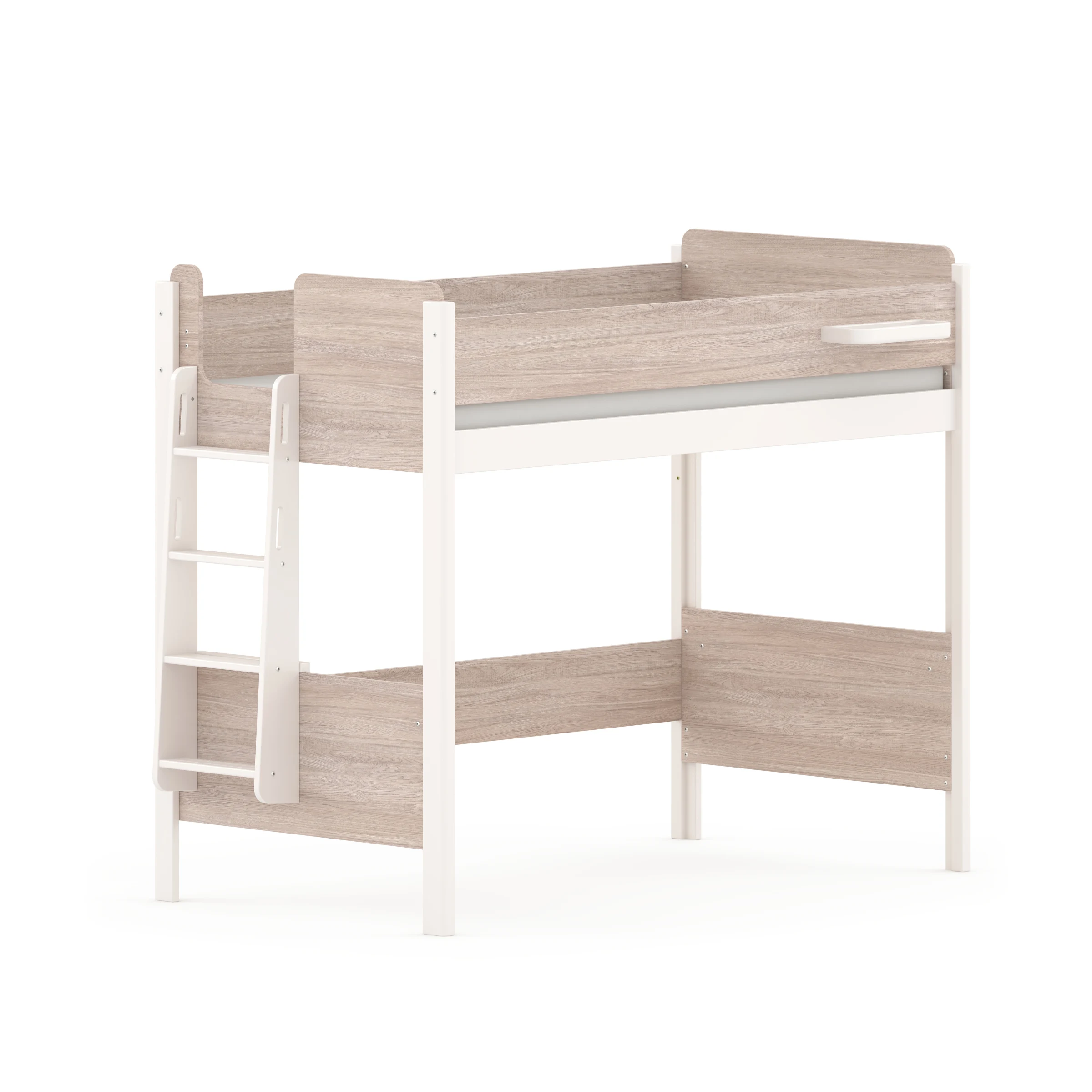 Boori Natty Kids King Single Loft Bed + Ladder, Barley and Oak