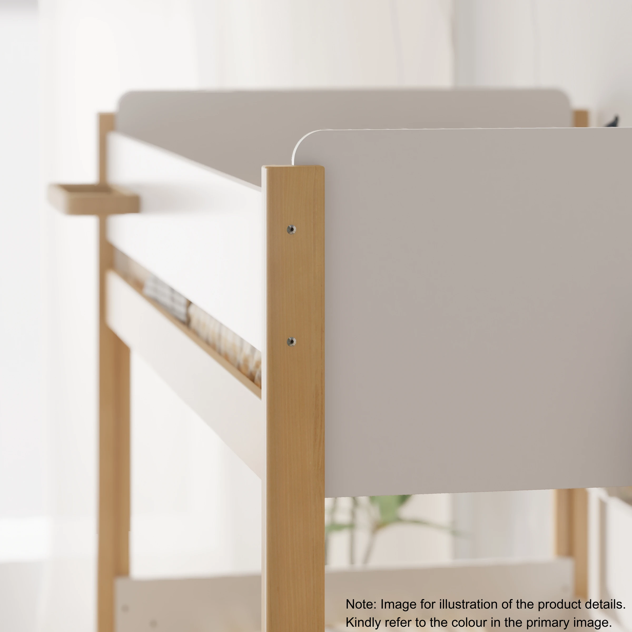 Boori Natty Kids King Single Loft Bed + Ladder, Barley and Oak